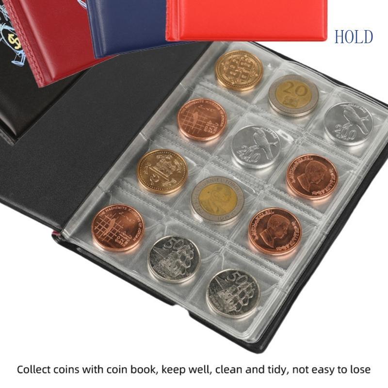 ฤดูร้อน 120 Pocket Coin Holder Book 2 9x2 9cm Pocket Coin Storage Album Penny Album