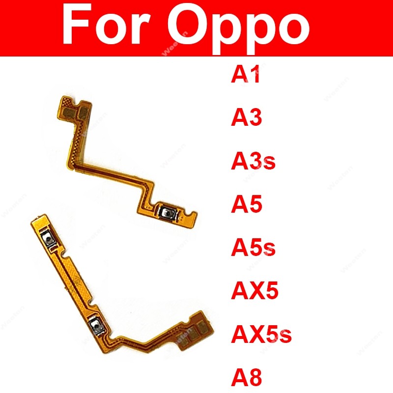 Power Volume Flex Cable สําหรับ OPPO A1 A3 A3S A5 A5S AX5 AX5S A8 บน OFF ปุ่มปรับระดับเสียงสวิทช์ควบ