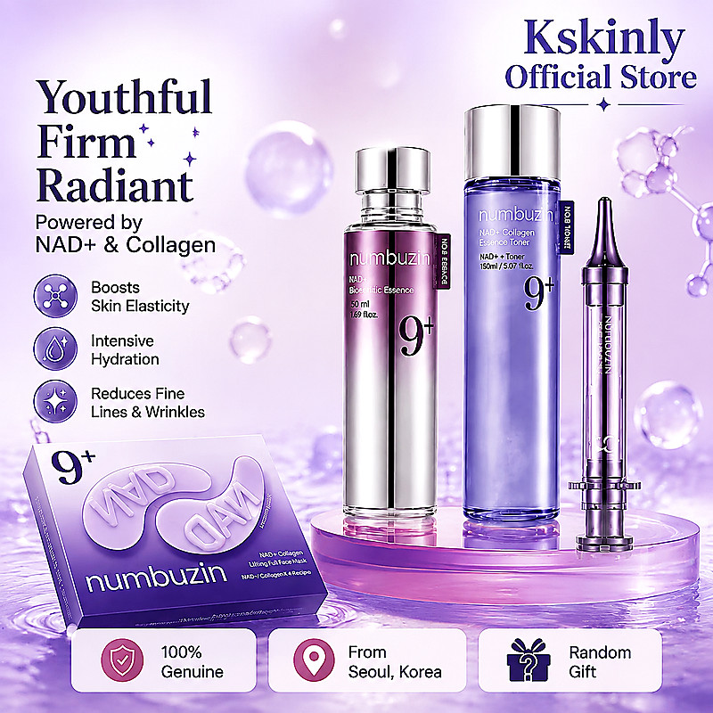 NUMBUZIN No9 NAD Lifting Essence 50ml + โทนเนอร์ 150ml + Retinol Eye Cream 100ml + คอลลาเจน ส่งจากโซ