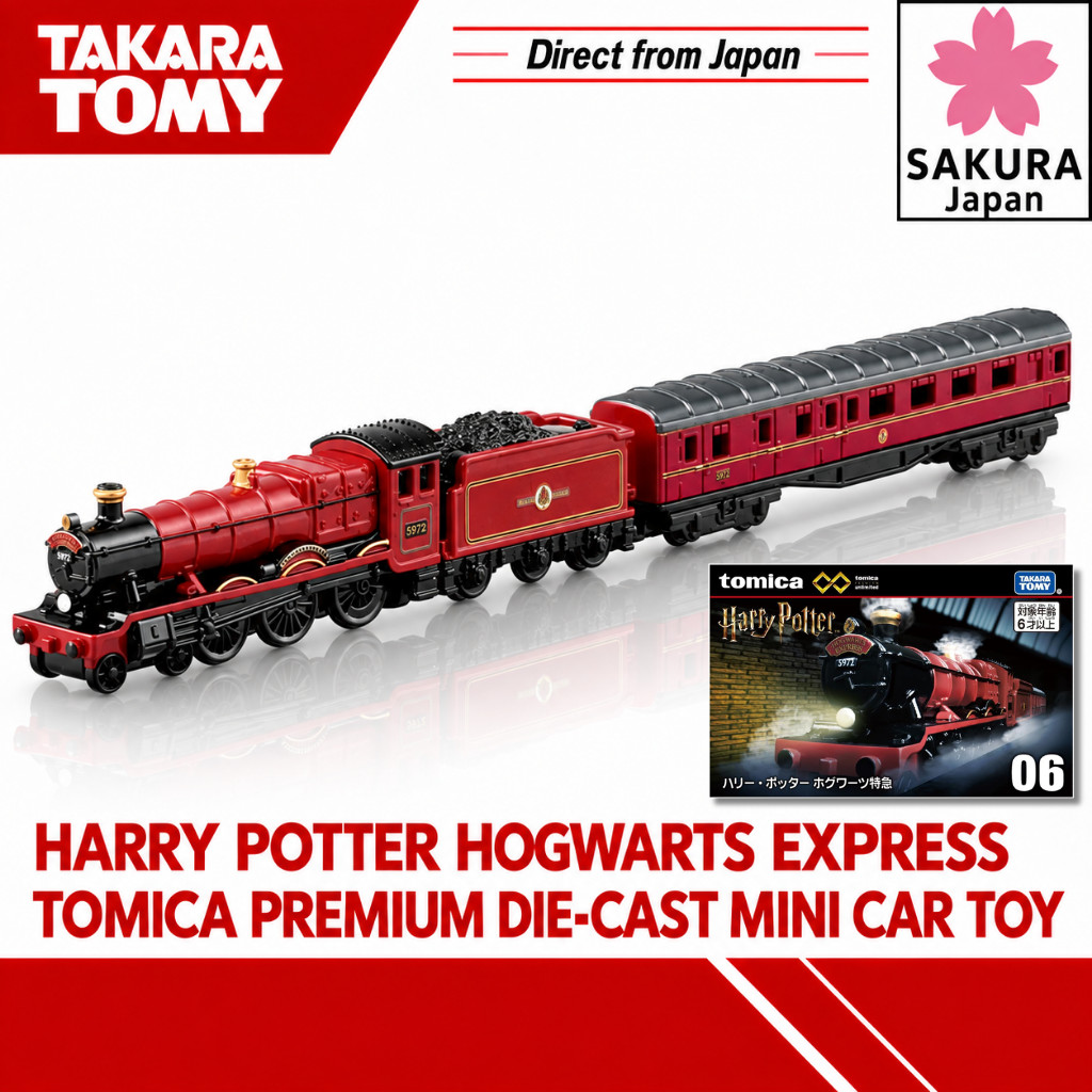 TAKARA TOMY Tomica Premium Unlimited 06 Harry Potter Hogwarts Express Die-cast Mini Toy Car for Ages 6+ / Tomica Premium Unlimited 06 / Ages 6+