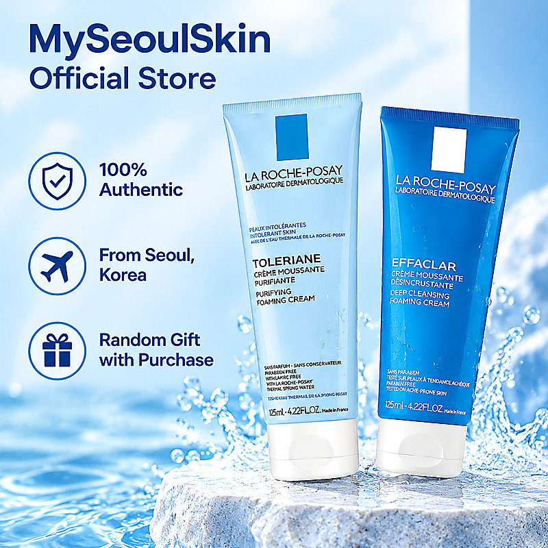 La Roche Posay Toleriane Oil Control Foam Cleanser 120ml ล้างหน้าสําหรับผิวมันเกาหลี Skincare ส่งจาก