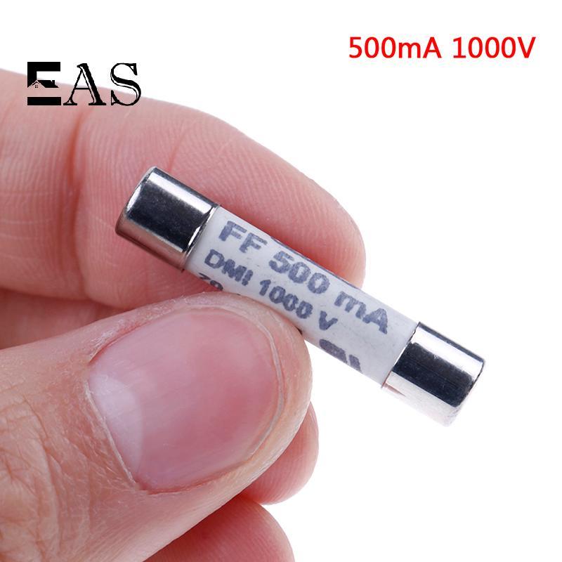 [EA] 1 ชิ้น FF 0.5A 500mA 1000V dmi ฟิวส์สําหรับมัลติมิเตอร์ F15B F17B F18B 6.3x32 มม.TH