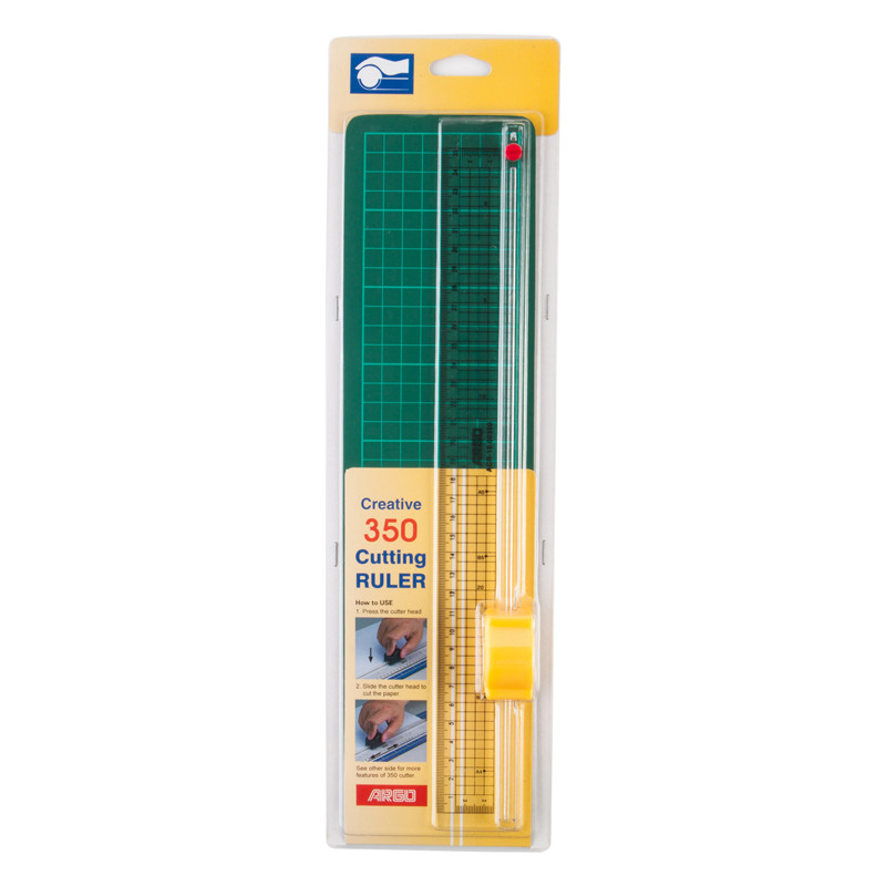 ARGO ที่ตัดพร้อมแผ่นรองตัด รุ่น ACR-350M สีใส-เขียว ขนาด 10x38 ซม.