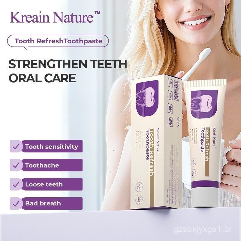 ยาสีฟัน Kreain Nature Refresh 5 มีส่วนผสม ลมหายใจหอมสดชื่นและป้องกันผมร่วงการดูแลอย่างอ่อนโยน...