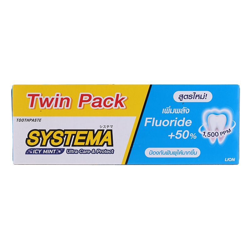 ซิสเทมม่ายาสีฟันไอซี่มินท์ 140กรัม แพค2 Systema Icy Mint Toothpaste 140g. Pack2
