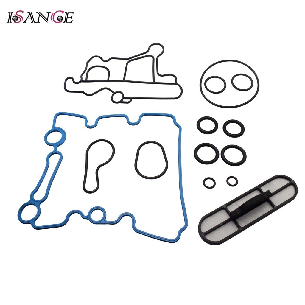 น้ํามัน Cooler ปะเก็นซีลชุดติดตั้งสําหรับ Ford 6.0L Powerสโตรกดีเซล 2003-2007 3C3Z-9N693-A 3C3Z-6619