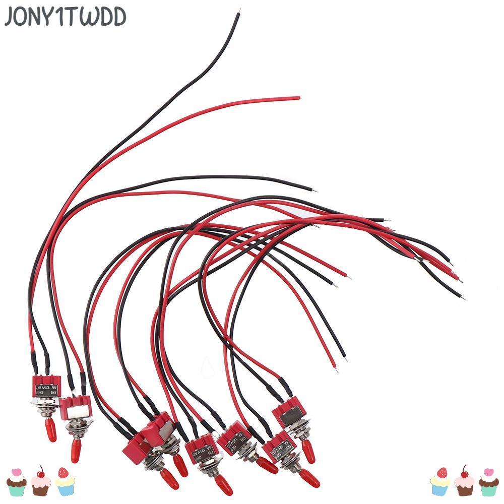 JONY1TWDD 1/8 ชิ้น Miniature Toggle Switch, MTS-101 2 ตําแหน่ง 2 Pins Mini Toggle Switch, สวิทช์ AC 