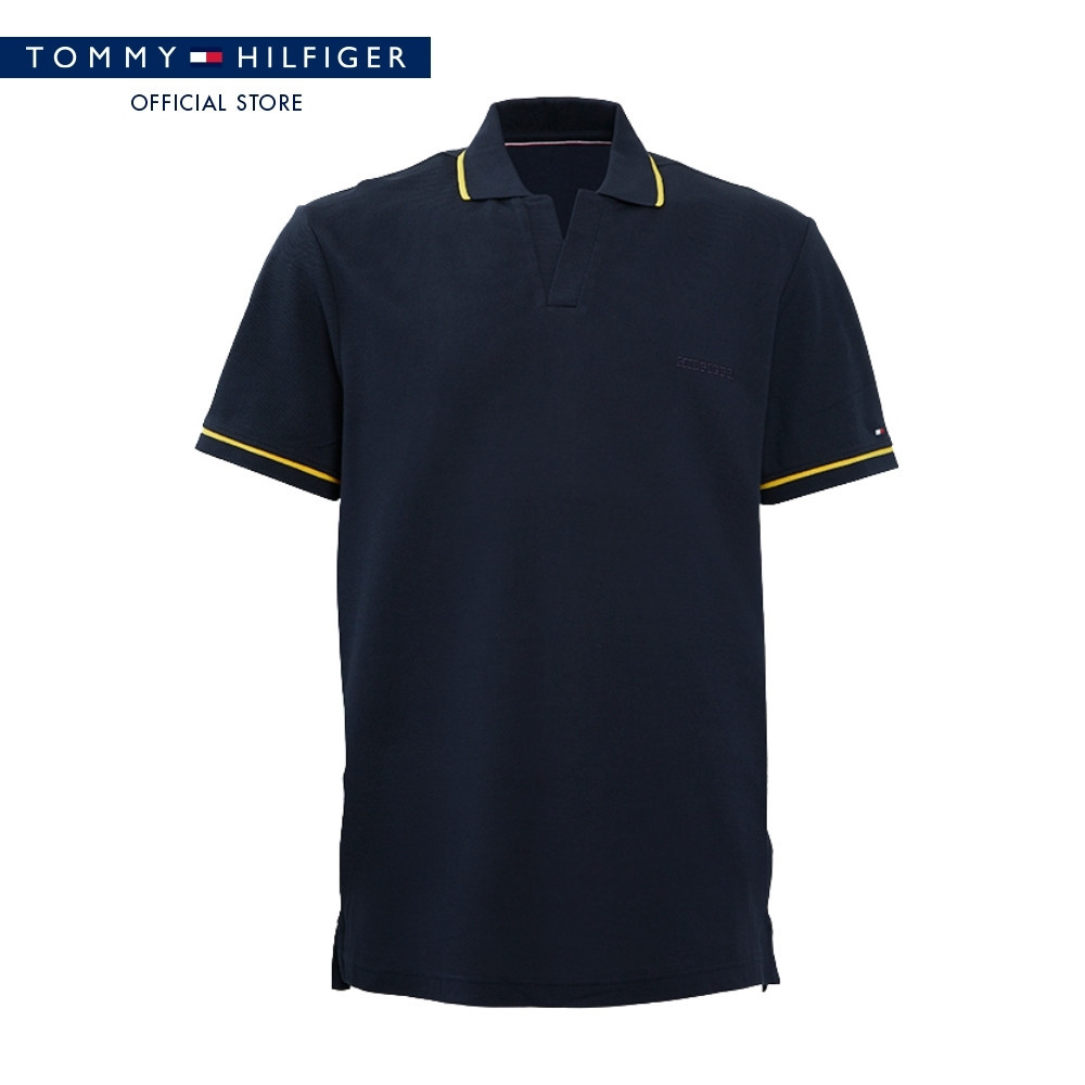 Tommy Hilfiger เสื้อโปโล ผู้ชาย รุ่น XM0XM06732 DW5 - สีน้ำเงิน