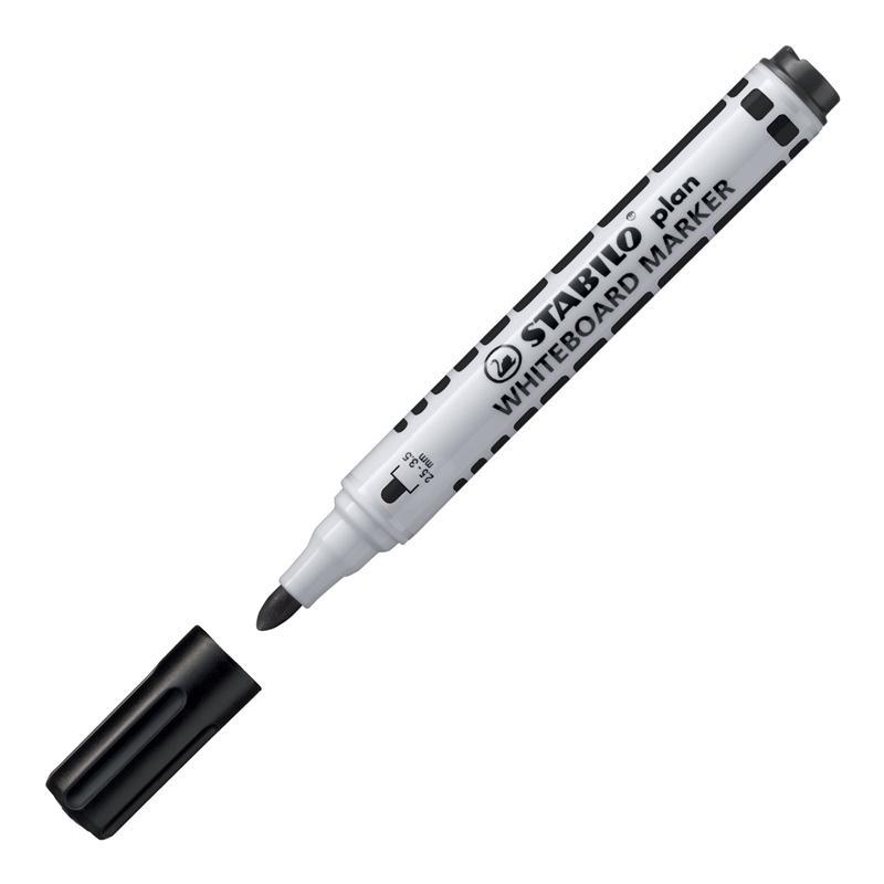 STABILO plan ปากกาไวท์บอร์ดหัวกลม รุ่น Plan 641 สีดำ