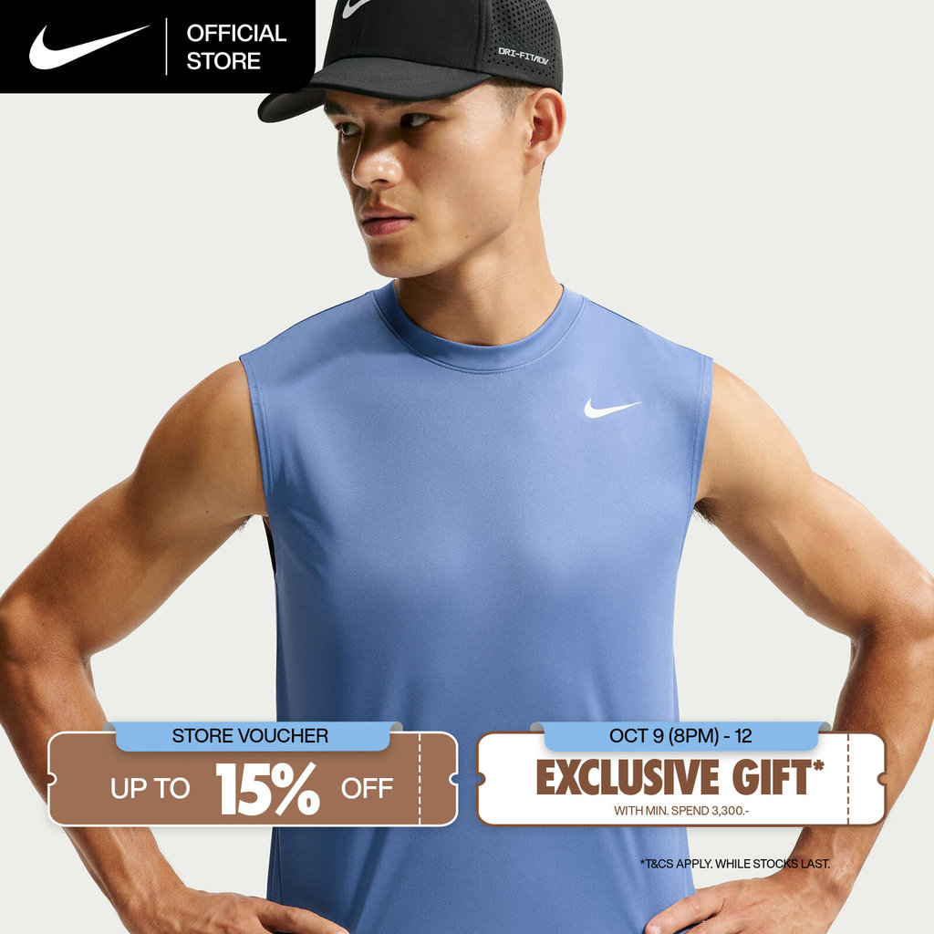 NIKE فانيلة تدريب رجالية Dri-FIT — نيلي — صورة 2