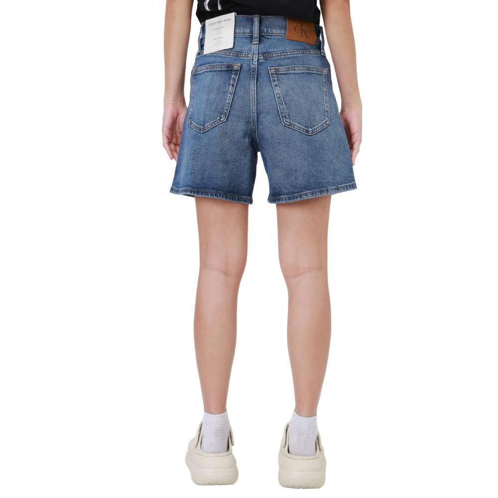CALVIN KLEIN شورت جينز نسائي بخصر عالٍ A-Line — صورة 5