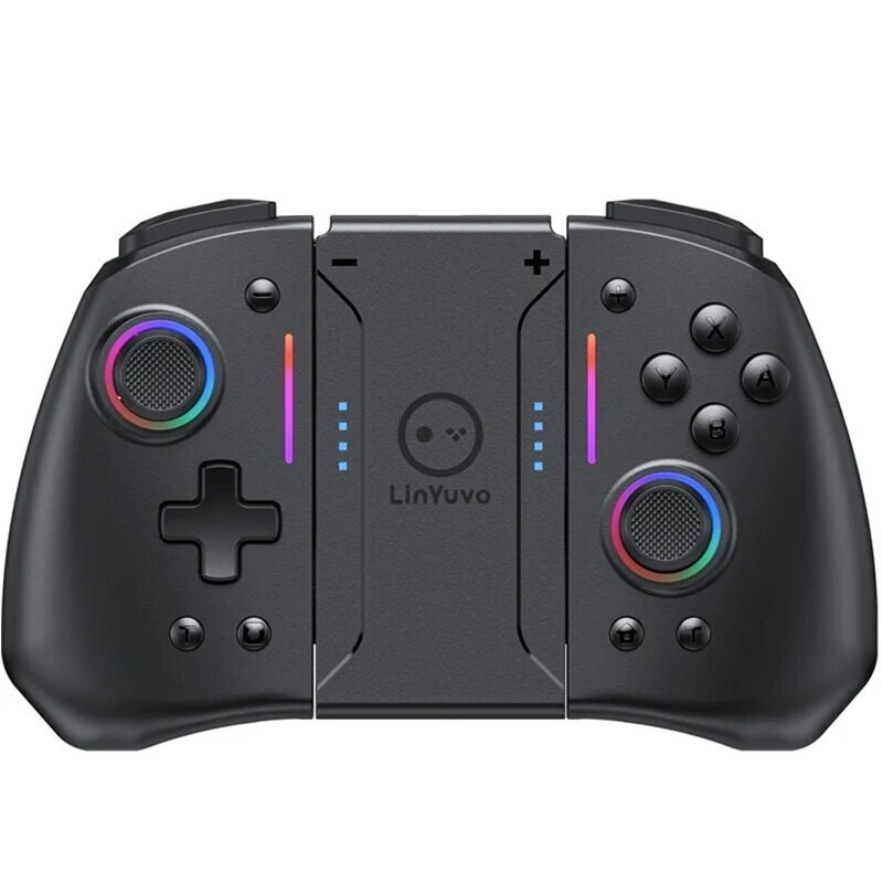 LinYuvo KS42 Meteor Light Joypad พร้อมไฟ RGB 8 สีสําหรับสวิทช์/Lite/OLED พร้อม ProgrammableTurbo และ