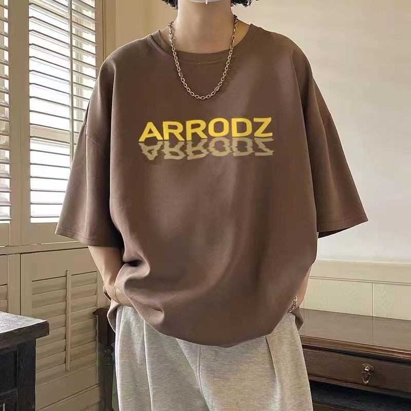 Summer Niche Student2025100%Sense of Design23NEW Simple Plus Size T Shirt new Short-sleeve Round Nec