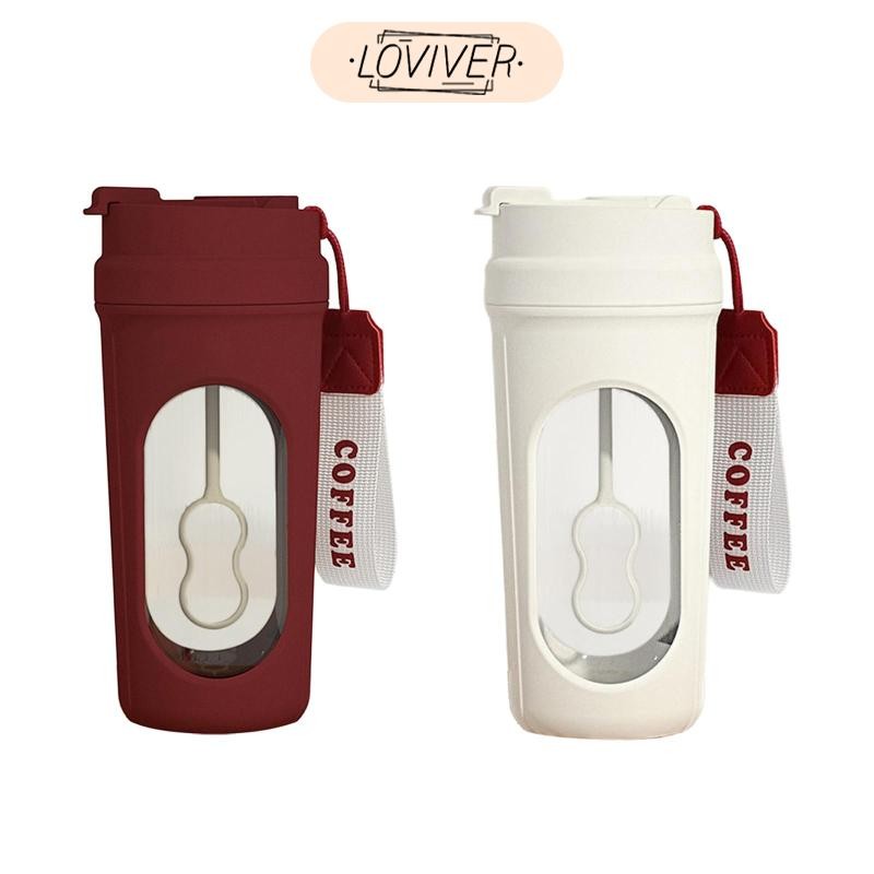 LOVIVER เครื่องปั่นขวดไฟฟ้า 450 มล. ถ้วยผสมแบบชาร์จไฟได้สําหรับผสมโปรตีนกาแฟ