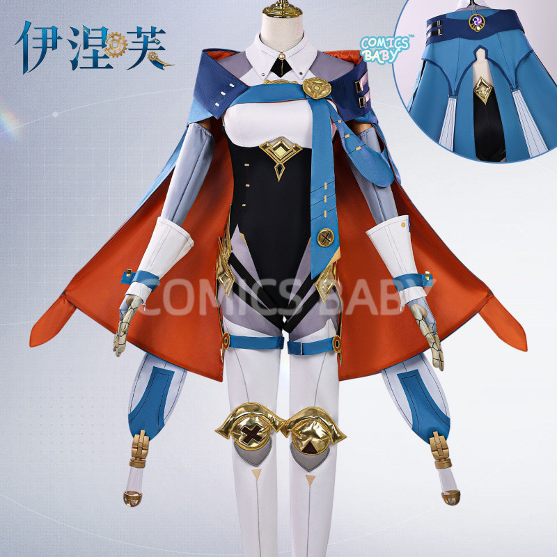 Genshin Impact Ineffa Cosplay Costume ชุดคอสเพลย์ ชุดฮาโลวีน- Anime Character Halloween clothing wig