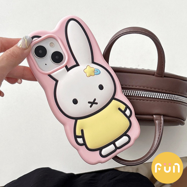 3D น่ารักการ์ตูนกระต่ายซิลิโคนนุ่มโทรศัพท์มือถือสําหรับ iPhone 17 16 15 14 13 Pro Max 17Promax Anti-fall ป้องกันมือถือฝาหลัง Shell - รูปที่ 2