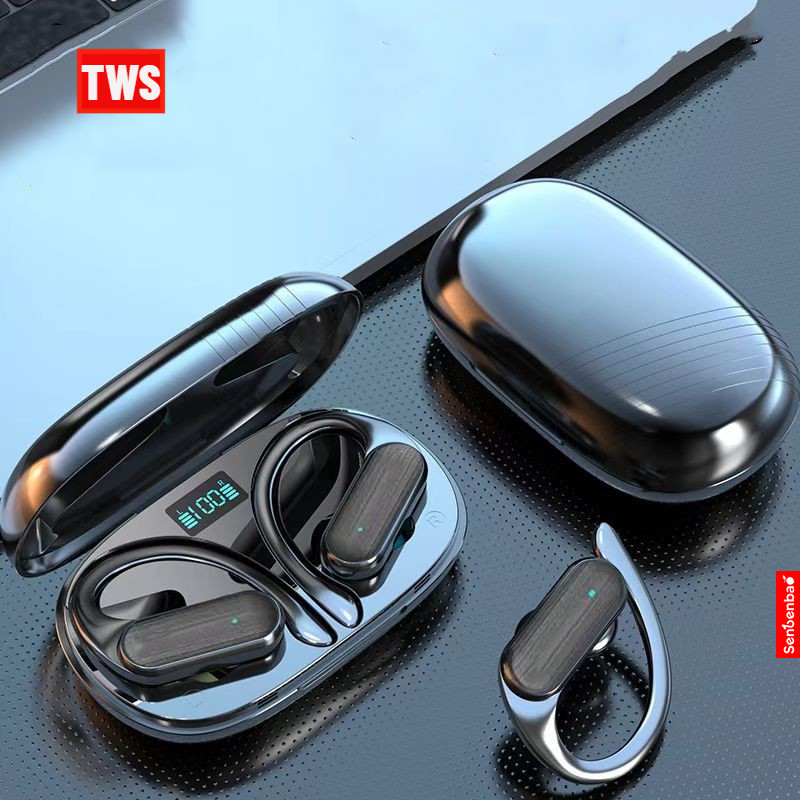Senbenbao M25 หูฟังขนาดเล็กกันน้ํา TWS หูฟังไร้สายบลูทูธ 5.4 พร้อมเสียงสเตอริโอ 9D, ไมโครโฟน LED กีฬา