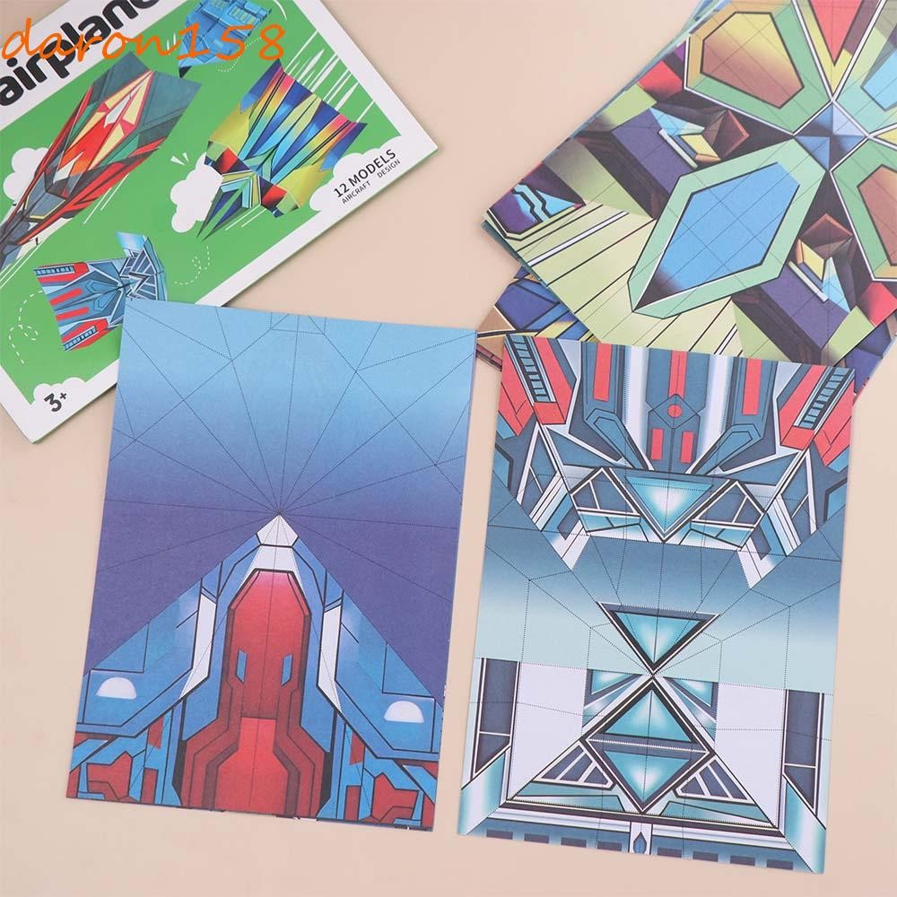 DARON Airplane Origami Set, Paper Handmade Airplane Origami