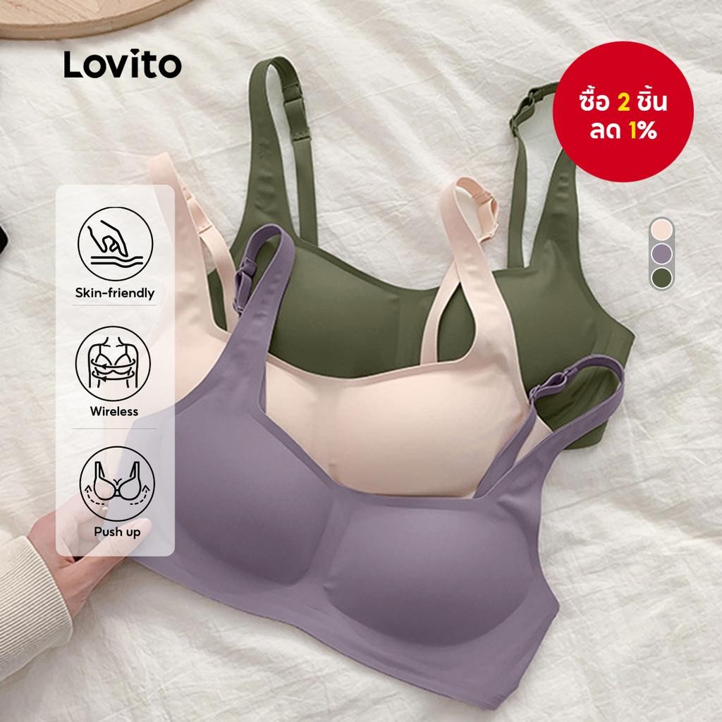 ชุดชั้นในหัวเข็มขัด Bralette ระบายอากาศเซ็กซี่ไร้รอยต่อสําหรับผู้หญิง LNL43214