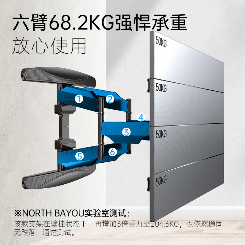 NB TV Hanger Bracket ติดผนัง Retractable หมุนติดผนังเหมาะสําหรับ Xiaomi Haixin Chuangwei TCL65/75/นิ
