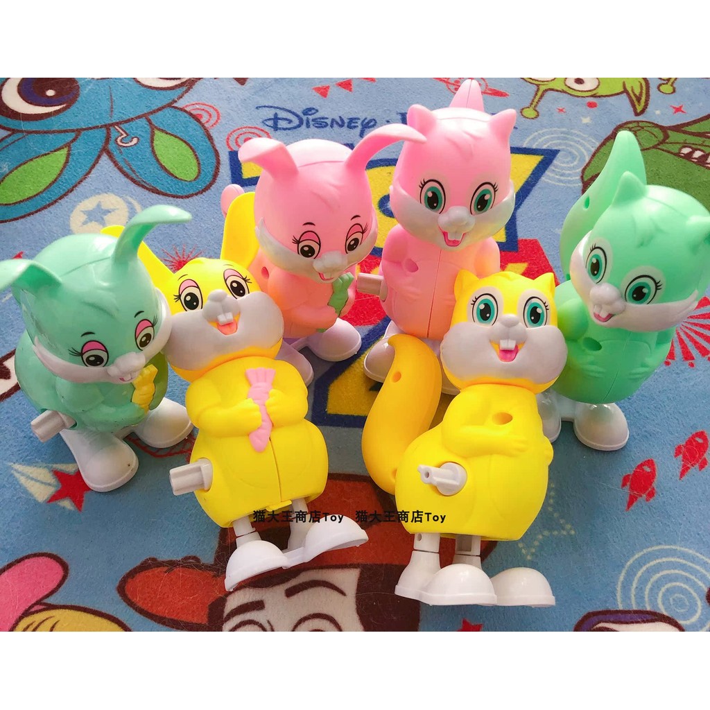 Nostalgic Clockwork Winding Jumping Toys Showa Retro Bunny Squirrel Doll Doll Model Jewelry Ready St