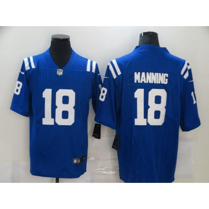 เสื้อบอลทีม Indianapolis Colts สีฟ้าของ Peyton Manning สำหรับสะสมหรือสวมใส่ประจำวัน
