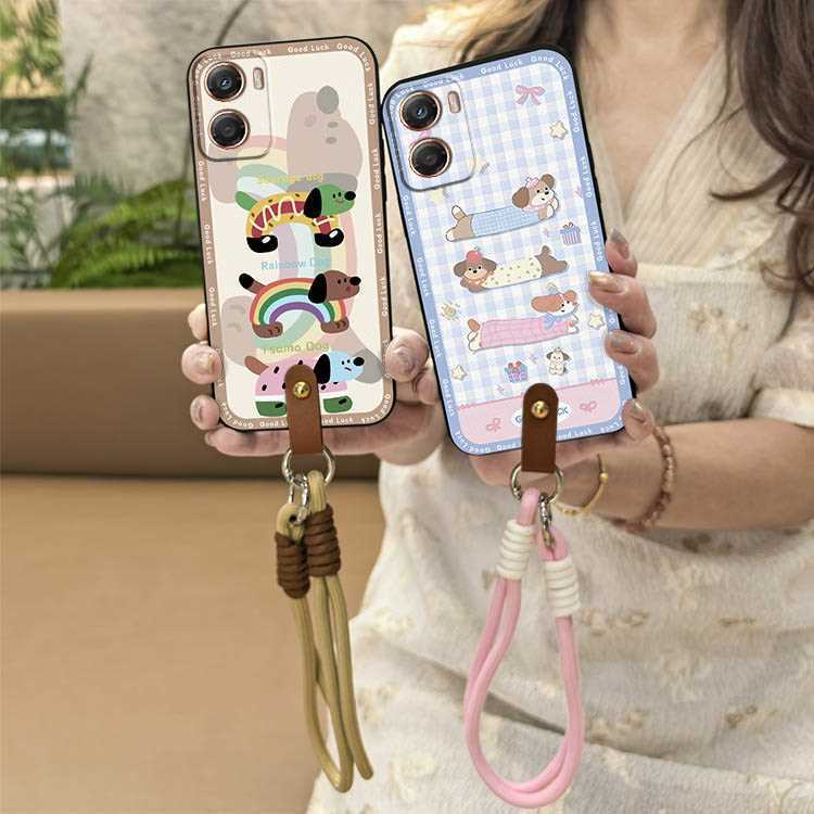 สําหรับ Motorola MOTO G06 G85 G86 รูปแบบน่ารัก Soft TPU Anti-Drop โทรศัพท์มือถือกรณี Lanyard สําหรับ