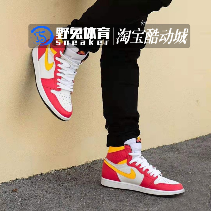 Air Jordan 1High OG AJ1 สีขาวสีเหลืองสีชมพู Day of the Dead ผู้ชายผู้หญิงรองเท้าบาสเก็ตบอลคุณภาพสูง5