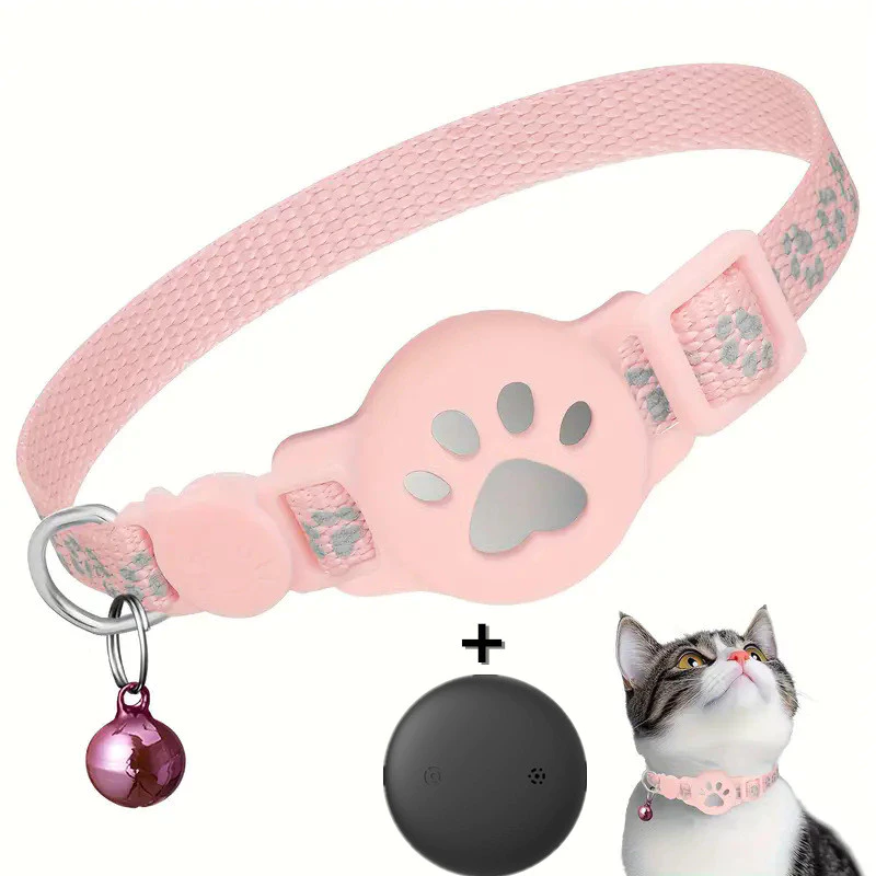 เข้ากันได้กับระบบ iOS Android Pet Cat Locator Collar กันน้ํา Apple "Find My" Tracker ปลอกคอสะท้อนแสง thumbnail 9