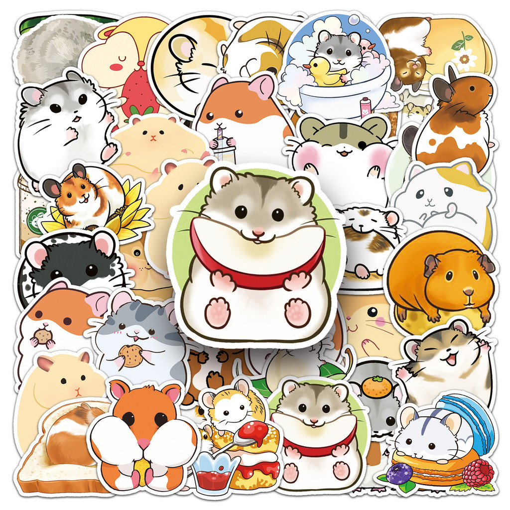 50ชิ้น/เซ็ต ❉ Kawaii Hamster Cricetinae Emoji Series 04 สติ๊กเกอร์ ❉ DIY แฟชั่นสติ๊กเกอร์กันน้ํา Doo