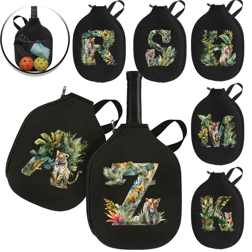 Peak แร็กเก็ต beg ไม้ปิงปองถุงเก็บ Paddle Pouch Protect Rackets jungle tiger letter พิมพ์