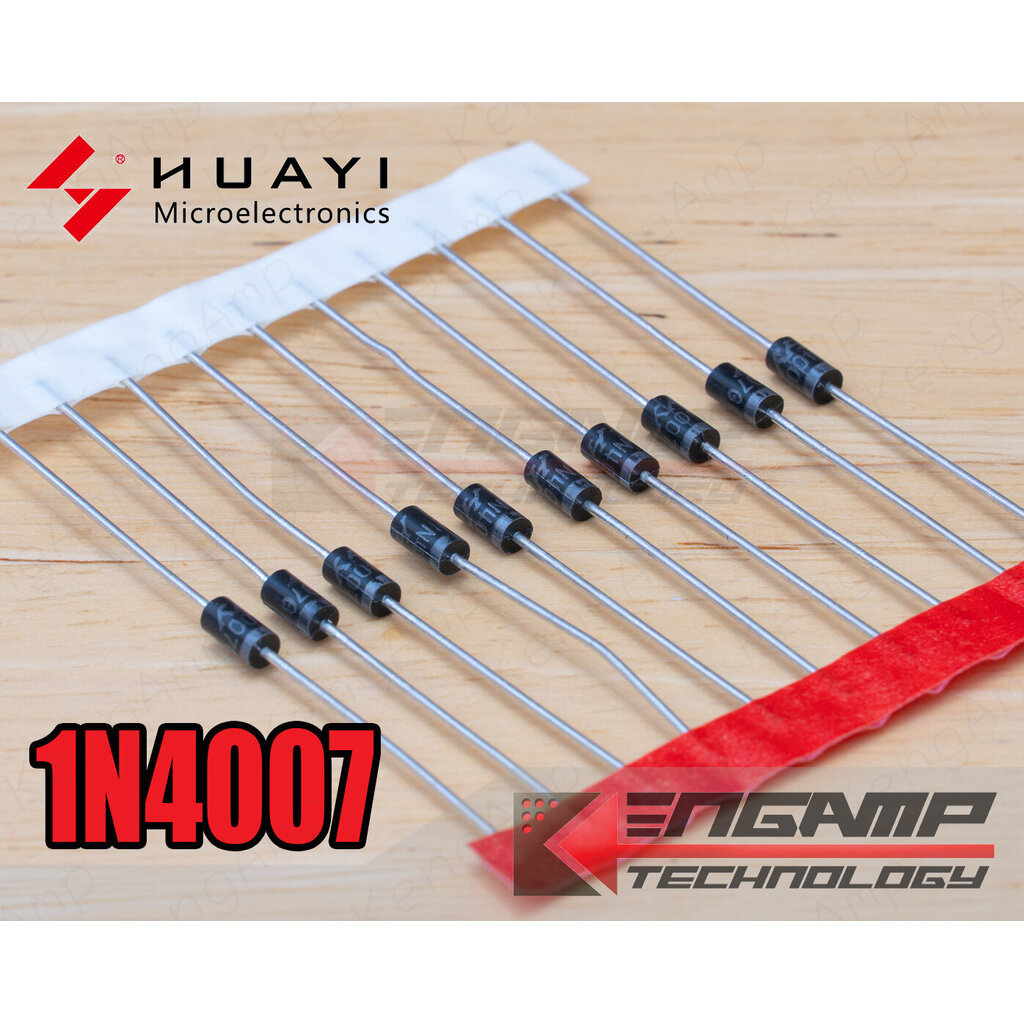 (100ตัว) [DIOD] 1N4007 HY TAIWAN DIOD 1A 700V DO-41