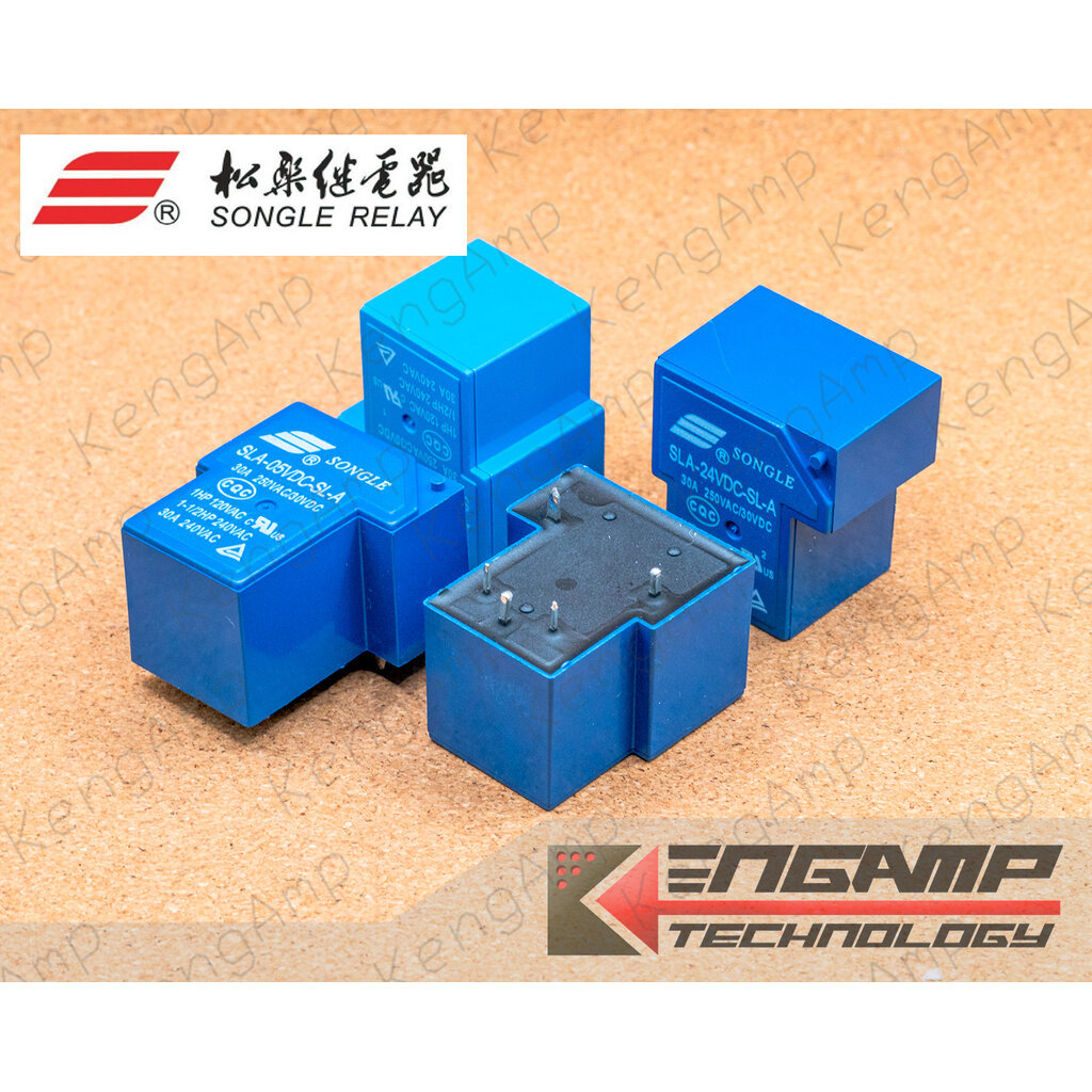 Relay T90 5-48V 30A Songle SLA-5,12,24,48VDC-SL-A (5ขา)