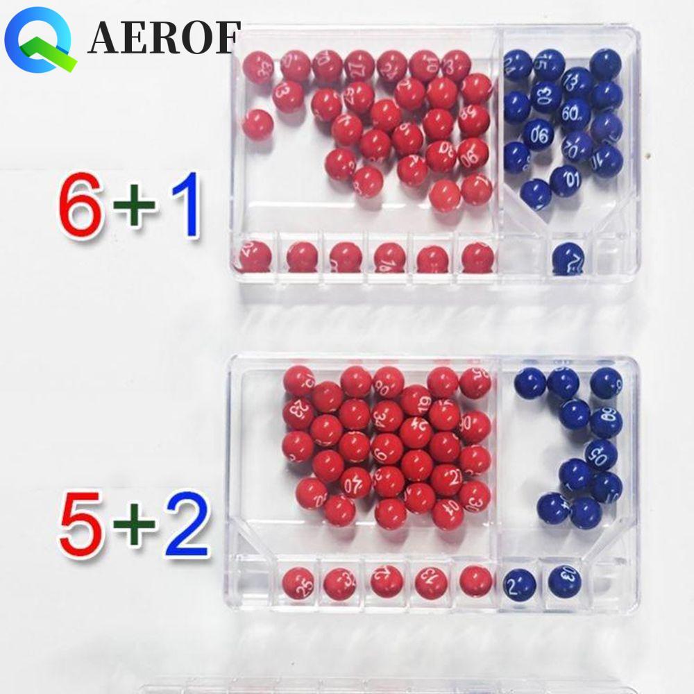 AEROF Lucky Lottery Toy 5+2 6+1 ความบันเทิงแบบพกพา Easy Read Numbers Entertainment Jackpot Bingo Gam