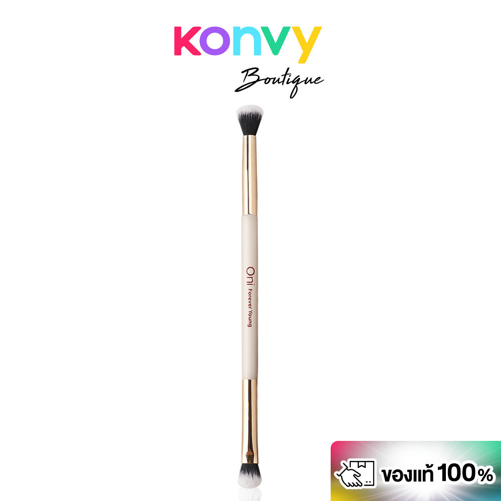 Oni Double Ended Eyeshadow Brush #Snowflake White โอนิ แปรงอายแชโดว์แบบ 2 ด้าน.
