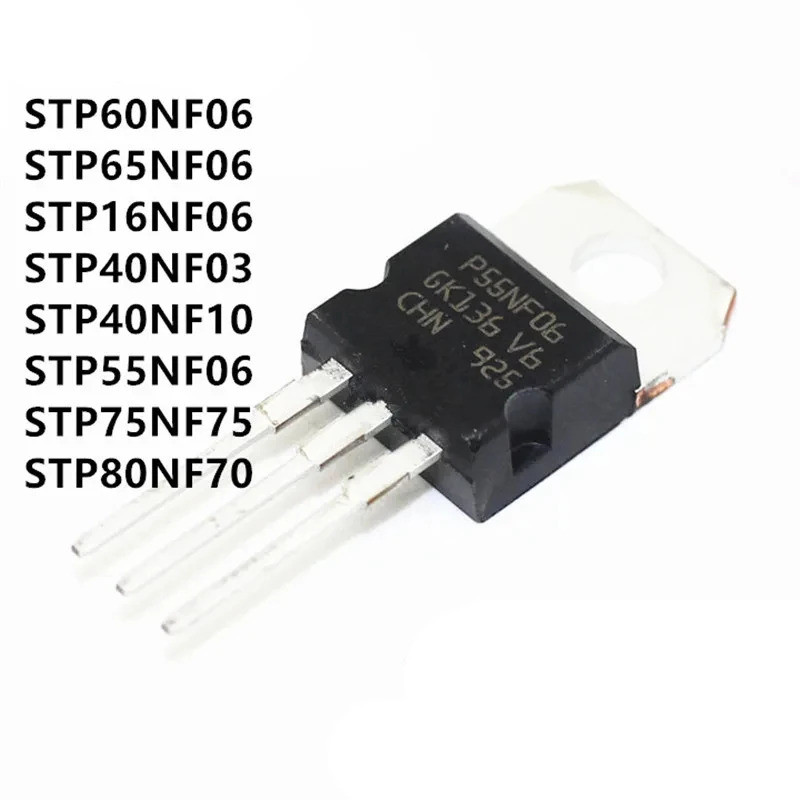 5PCS STP65NF06 STP60NF06 STP55NF06 TO220 P65NF06 P60NF06 P55NF06 TO-220 N-channel Power MOSFET DIP ท