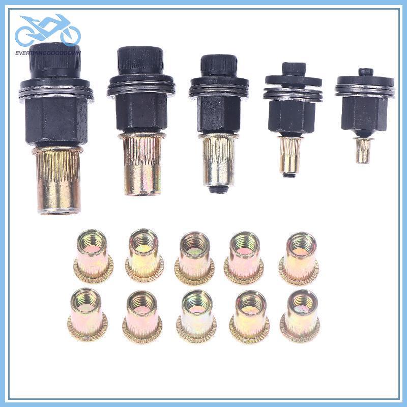 EVER 11 ชิ้นคู่มือ Riveter Nut เครื่องมืออุปกรณ์เสริมสําหรับถั่ว M3 M4 M5 M6 M8 M10 M12 ง่ายติดตั้ง 