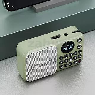 SANSUI U1 วิทยุ FM ลําโพงบลูทูธแบบพกพาลําโพงแม่เหล็กคู่ในตัวรองรับ TF Card U Disk 3.5 มม.AUX Playback ชาร์จดิจิตอล MP3 เครื่องเล่น Lanyard