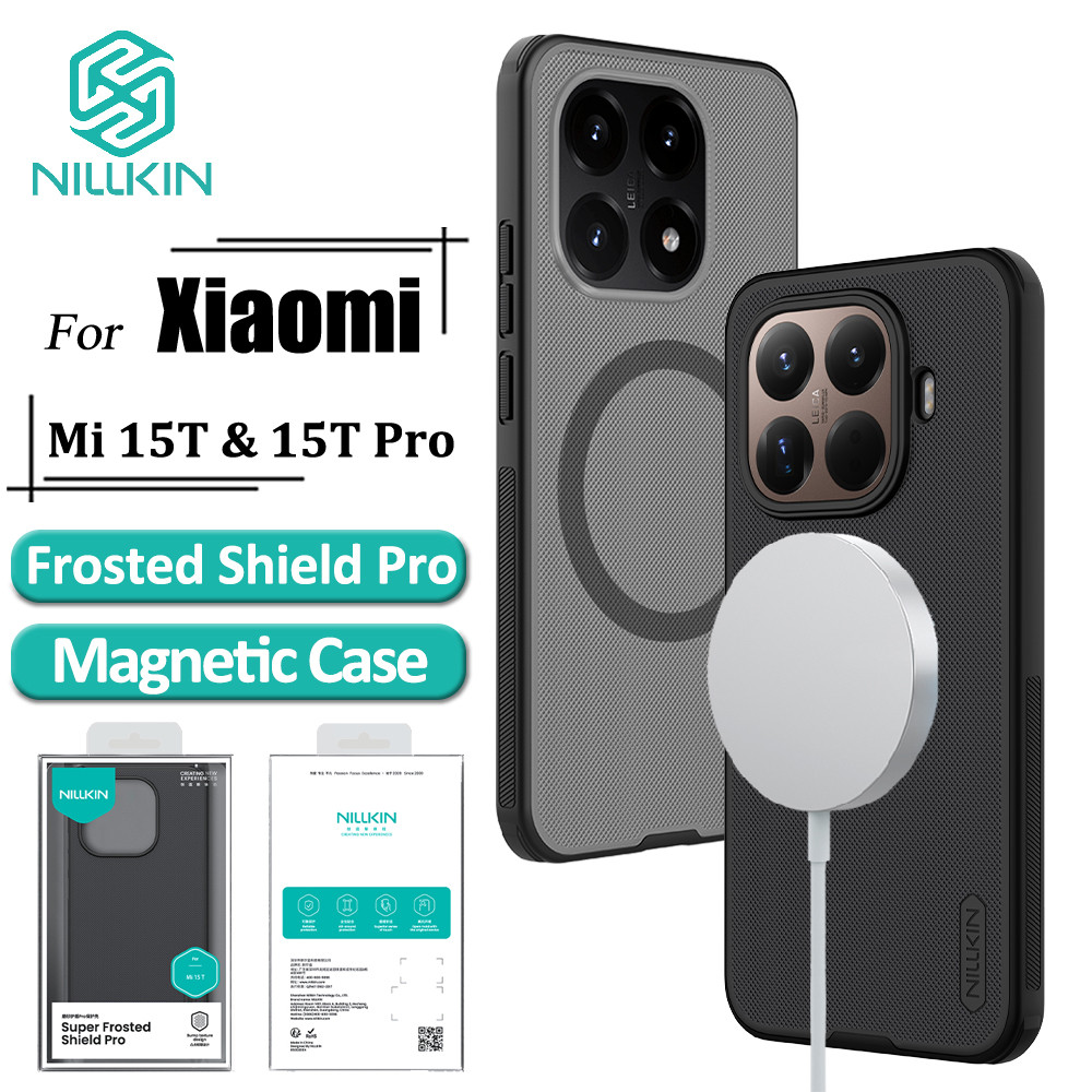 Nillkin เคสแม่เหล็กสําหรับ Xiaomi 15T Pro 15T เคสโทรศัพท์ Frosted Shield Pro ป้องกันลายนิ้วมือกันกระ