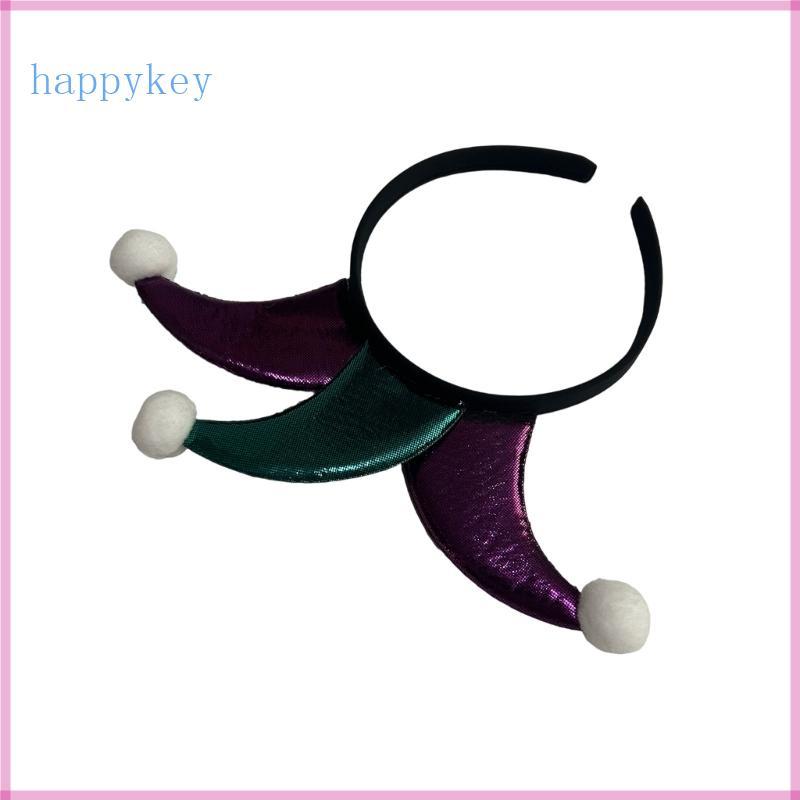 Hap Jester Fun Hairbands Jester Clown Glitter Horn สําหรับ Photo Studio Photo Props