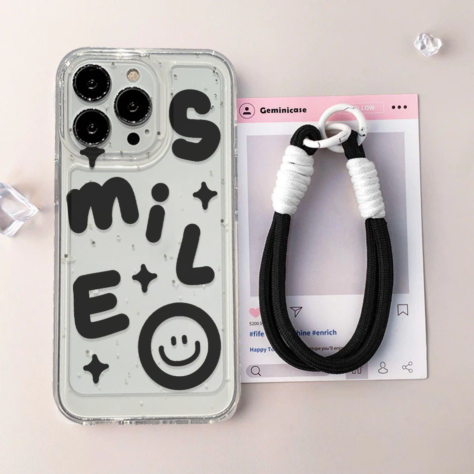 PREMIUM CLEAR CASE LANYARD STRAP CLEAR COMPATIBLE สําหรับ ITEL CITY 100 S25 ULTRA S23 PL POWER 70 A9
