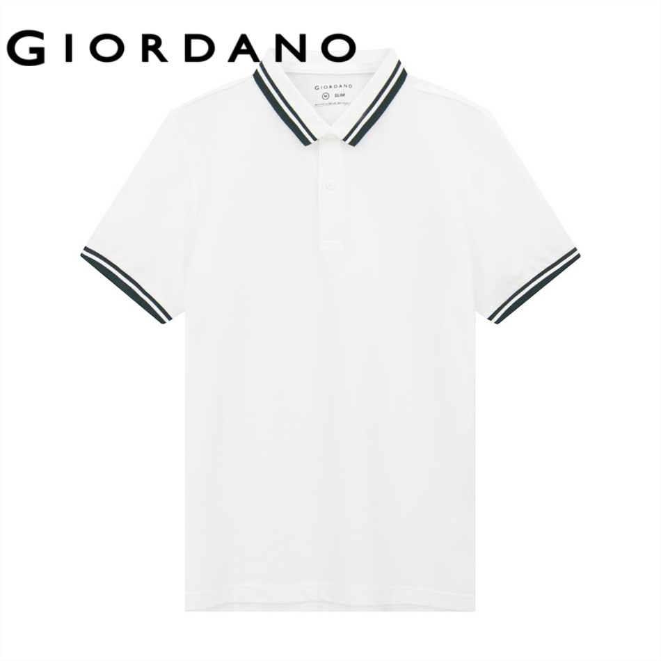 GIORDANO เสื้อโปโลผู้ชาย Men's Slim Lycra Polo 01015018