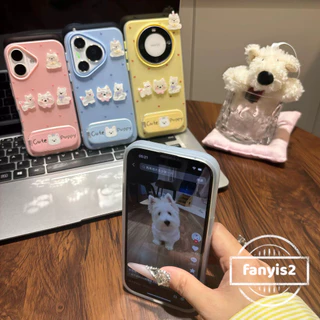 Realme C75X C67 C65 C63 C61 C55 C53 C35 C30 C25Y C21 C20 C15 8i 5i หมายเหตุ 60 50 ใหม่ 2 ใน 1 3D ลูกสุนัขเคสโทรศัพท์ซิลิคอนปกอ่อน