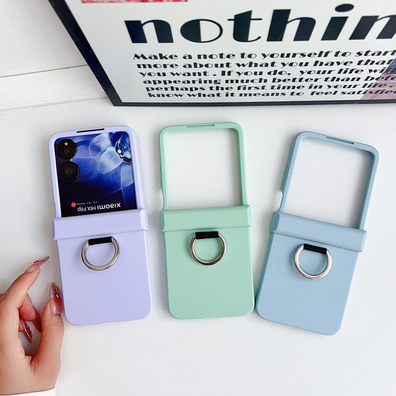 สําหรับ Xiaomi Mix Flip, Mix Flip 2, เคสโทรศัพท์หน้าจอพับวงแหวนไวต่อผิวใหม่, ฝาครอบป้องกันป้องกันการตก PC คุณภาพสูง ราคา ถูกที่สุด ดีลบีเคเค แกลเลอรีภาพที่ 9