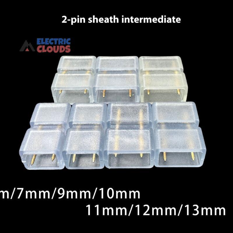 เมฆไฟฟ้า 5 ชิ้นทองแดง RGB Connector ทนทานทอง 6/ 7/9/10/11/12/13 มม. LED Strip Connector 2 Pin 3Pin 4