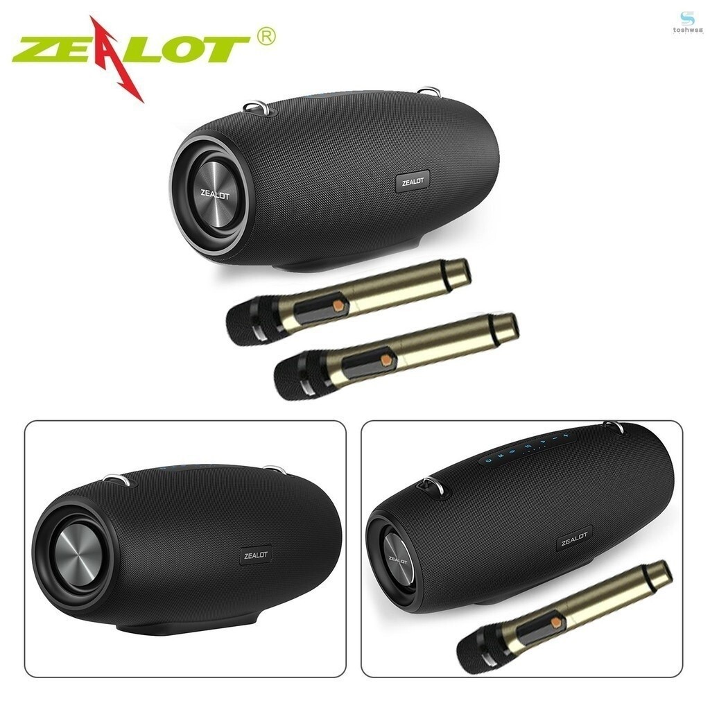 ZEALOT S67 Portable Speaker with BT 5.0 Technology IPX6 Waterproof Speakers 60W MIC AUX TF Card USB 
