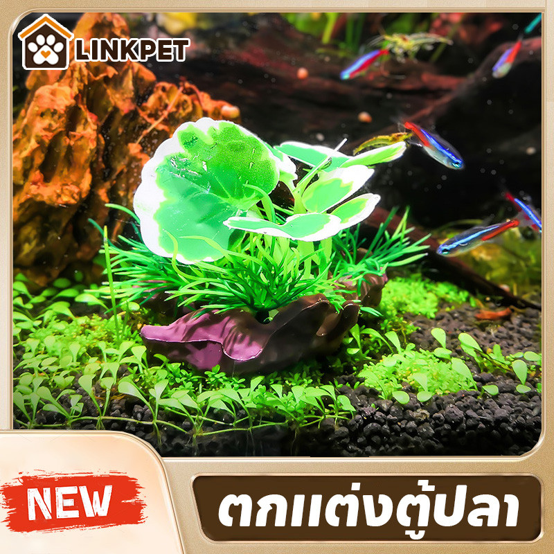 ต้นไม้น้ำปลอม แต่งตู้ปลา ต้นอนูเบียส เซ็ตโมเดลเรซิ่น ปะการัง ดอกไม้ทะเล เหมือนจริง วัสดุเพื่อสุขภาพ