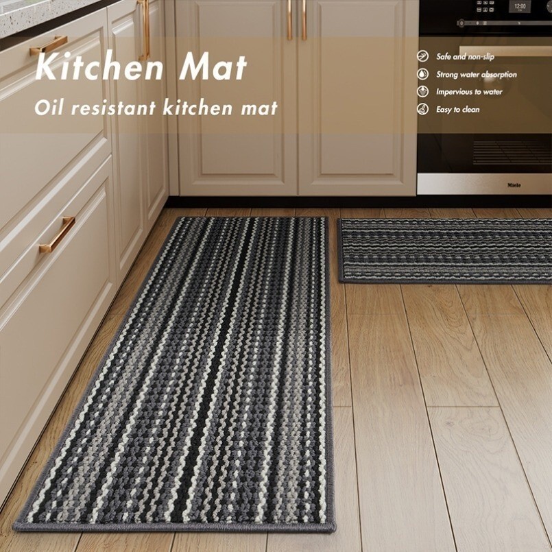 Kitchen Mat Long Strip Kitchen Floor Mats Nonslip Area Rug OilAbsorbing Foot Pad WaterAbsorbing Carp