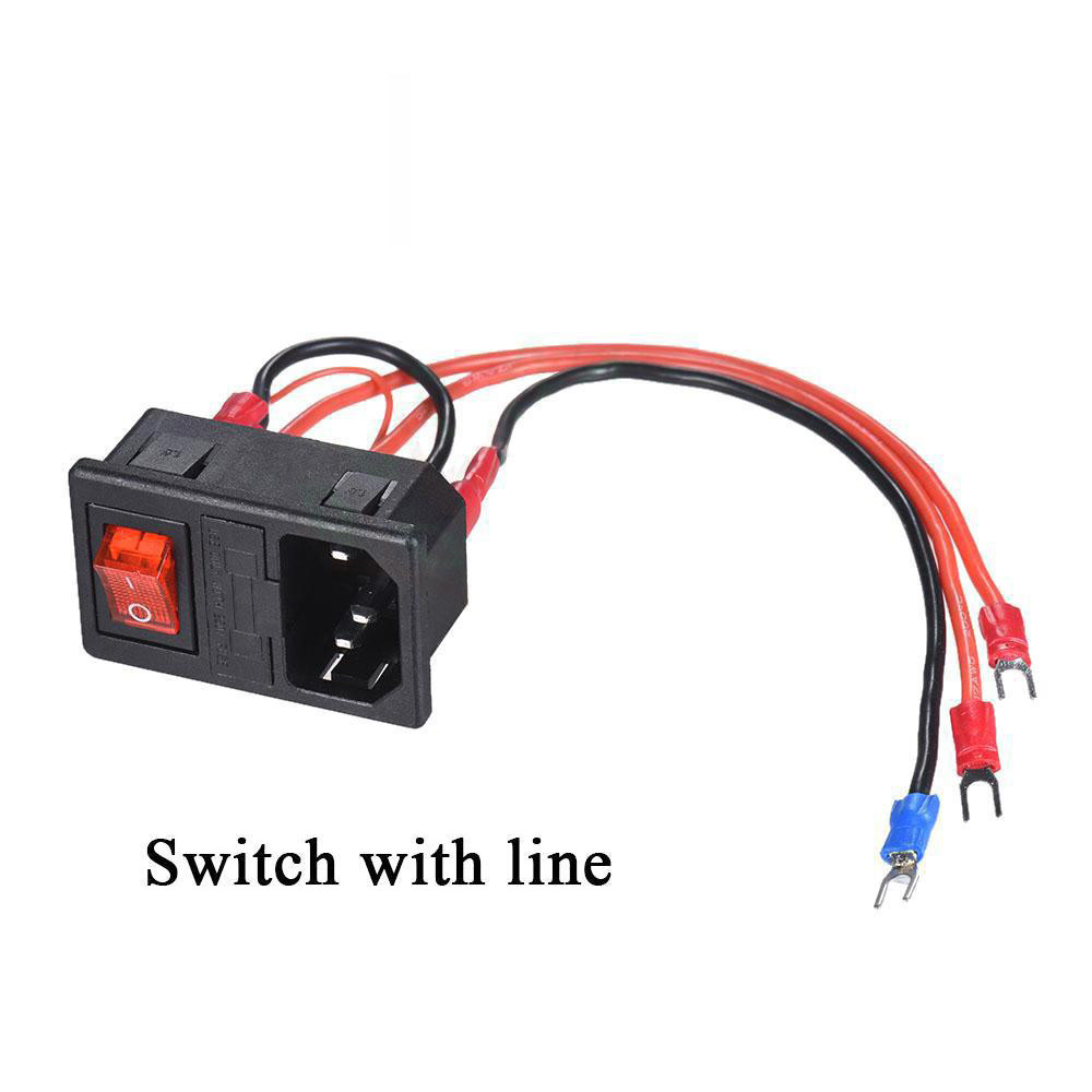 3D Printer Parts 220V/110V 15A Power Supply Switch Male Socket with Fuse for 3D Printer DIY 3D Print