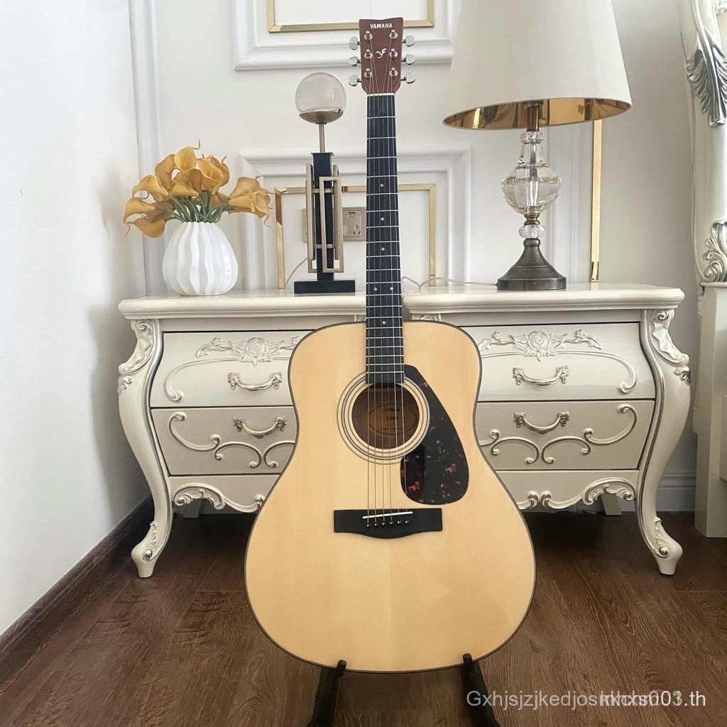 Yamaha Beginners Guide f600Guitar กล่องไฟฟ้ากีตาร์โปร่งพื้นบ้านกระดานเดี่ยวนักเรียนชายและหญิง41นิ้ว